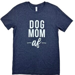 Canvas Dog Mom AF Graphic T-Shirt Casual Short Sleeve Tee Top,‎ Medium